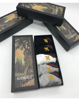 Gucci Short Socks With Bee embroidery