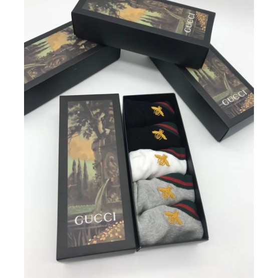 Gucci Short Socks With Bee embroidery