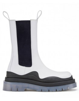 Bottega Veneta Women BV Tire Boots White