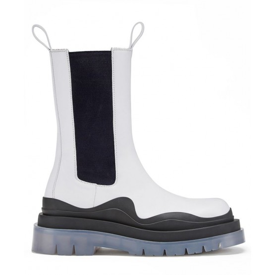 Bottega Veneta Women BV Tire Boots White