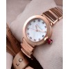 Bvlgari Lvcea 18ct pink-goldstainless steel and diamond watch White