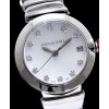 Bvlgari Lvcea 18ct pink-goldstainless steel and diamond watch White