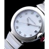 Bvlgari Lvcea 18ct pink-goldstainless steel and diamond watch White