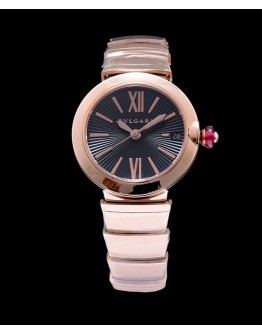Bvlgari sliver stainless steel and diamond watch Black