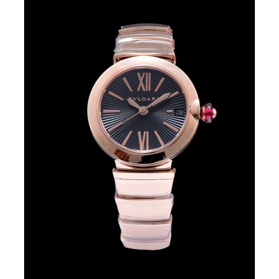 Bvlgari sliver stainless steel and diamond watch Black