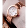 Bvlgari sliver stainless steel and diamond watch White