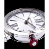 Bvlgari golden stainless steel and diamond watch White