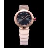 Bvlgari golden stainless steel and diamond watch Black