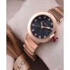 Bvlgari golden stainless steel and diamond watch Black
