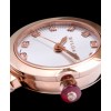 Bvlgari golden stainless steel and diamond watch White
