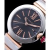 Bvlgari stainless steel and diamond watch for lady Black