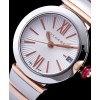 Bvlgari stainless steel and diamond watch for lady White