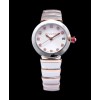 Bvlgari Lvcea 18ct pink-goldstainless steel and diamond watch White
