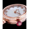 Bvlgari Lvcea White Dial Diamond Hour Markings Rose Gold Case With Diamonds Two Tone Bracelet White