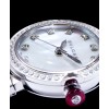 Bvlgari Lvcea White Dial Diamond Hour Markings stainless steel Case With Diamonds Two Tone Bracelet White