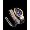 Bvlgari Serpenti 18ct pink-gold and stainless steel watch Blue