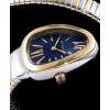 Bvlgari Serpenti 18ct pink-gold and stainless steel watch Blue