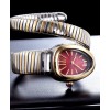 Bvlgari Serpenti 18ct pink-gold and stainless steel watch Henna