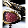 Bvlgari Serpenti 18ct pink-gold and stainless steel watch Henna
