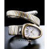 Bvlgari Serpenti 18ct pink-gold and stainless steel watch White