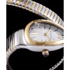 Bvlgari Serpenti 18ct pink-gold and stainless steel watch White