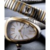 Bvlgari Serpenti 18ct pink-gold and stainless steel watch White