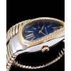 Bvlgari 18-carat gold and steel watch Blue