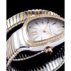 Bvlgari 18-carat gold and steel watch White