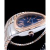 Bvlgari 18-carat pink-gold and steel watch Blue