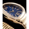 Bvlgari 18ct gold and diamond watch Blue