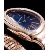 Bvlgari 18ct rose-gold and diamond watch Blue