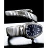 Bvlgari sliver tone stainless steel and diamond watch Black