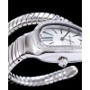 Bvlgari sliver tone stainless steel and diamond watch White