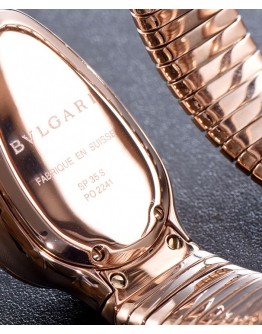 Bvlgari rose-gold stainless steel automatic watch for lady Blue