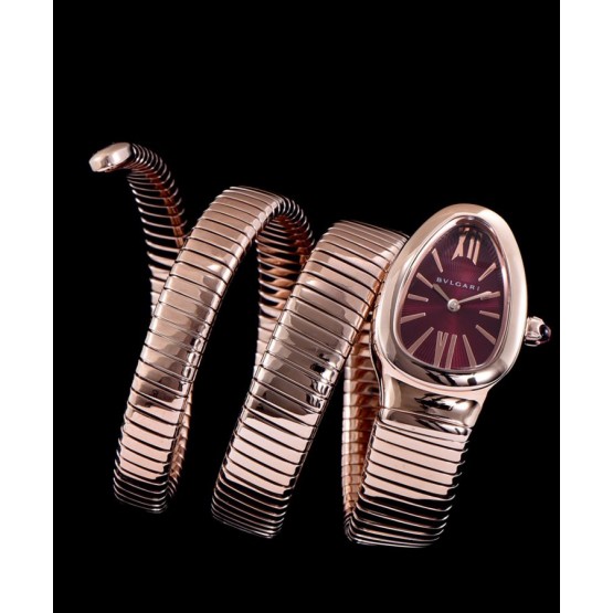 Bvlgari rose-gold stainless steel automatic watch for lady Henna