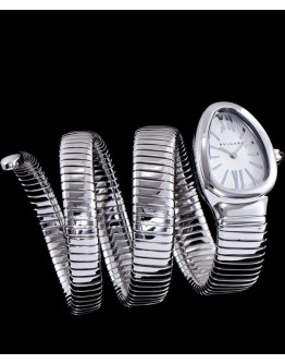 Bvlgari sliver tone stainless steel automatic watch White