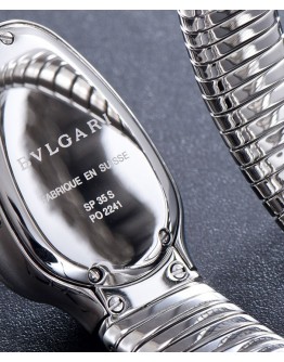 Bvlgari sliver tone stainless steel automatic watch White
