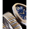 Bvlgari 18ct pink-gold stainless steel and diamond watch Blue