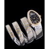 Bvlgari 18ct pink-gold stainless steel and diamond watch Black