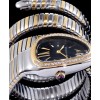 Bvlgari 18ct pink-gold stainless steel and diamond watch Black