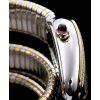 Bvlgari 18ct pink-gold stainless steel and diamond watch Black