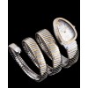 Bvlgari 18ct pink-gold stainless steel and diamond watch White
