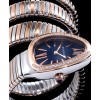 Bvlgari 35mm two tone stainless steel diamond watch Blue