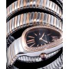 Bvlgari 35mm two tone stainless steel diamond watch Black