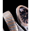 Bvlgari 35mm two tone stainless steel diamond watch Black