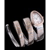 Bvlgari 35mm two tone stainless steel diamond watch White