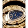Bvlgari 35mm 18K Pink Gold Serpenti Tubogas Diamond Watch Blue