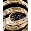 Bvlgari 35mm 18K Pink Gold Serpenti Tubogas Diamond Watch Black