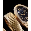 Bvlgari 35mm 18K Pink Gold Serpenti Tubogas Diamond Watch Black