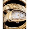Bvlgari 35mm 18K Pink Gold Serpenti Tubogas Diamond Watch White